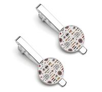 Pinces à cravate pour homme avec symboles amérindiens, épingles à cravate, accessoires pour costumes d'affaires formels (lot de 2)