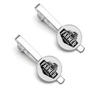 Pinces à cravate pour homme « Fermier en formation » (lot de 2) - Accessoires pour costumes d'affaires formels