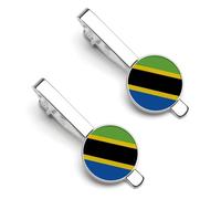 Pinces À Cravate Pour Hommes Drapeau National De La République-Unie De Tanzanie Épingles À Cravate Barrettes Pour Hommes Cadeaux D'Affaires De Mariage De La Vie Quotidienne