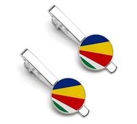 Pinces À Cravate Pour Hommes Motif Drapeau National De La République Des Seychelles Pinces À Cravate Cadeaux De Mariage
