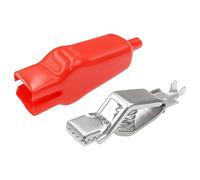 Pinces à Crocodile électriques | 10 Pinces à Crocodile avec Ressort 75 mm | avec Revêtement Isolant pour Réparation Auto, Charge Batteries et Électriciens