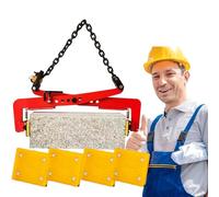 Pinces À Granit, 2 Paires de Tapis En Caoutchouc, Pinces de Levage Robustes À Ciseaux pour Le Transport de Dalles En Bois/Acier/Verre, Lève-Dalles