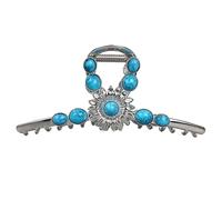 Pinces à Griffe Occidentale Pour Femmes - Pinces à Cheveux Épais, Clips De Pierres Précieuses Antidérapantes | Festival Métal Épingle À Cheveux Pour Femmes, Accessoires Rétro Occidentaux, Pince