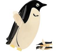 Pinces à griffes pingouiin - Barrettes à cheveux en acétate pingouiin | Pince à cheveux en acétate en forme de pingouiin | Pinces à cheveux antidérapantes | Barrettes à cheveux pour femmes | Décoratio