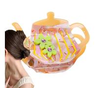 Pinces À Griffes Théière Mini Griffes Accessoires Forte Prise | Pinces à mâchoires antidérapantes Pour Femmes Filles Longues Mèches Mini Pinces Amatrice Thé Kawaii
