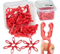 Pinces à linge 50 pcs. Plastique Fixation solide Agrafes durables EN BOÎTE DE LINGE À MAIN