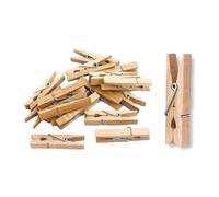 50 Pinces A Linge 4,8Cm Naturelles Ctop 7617 Beige