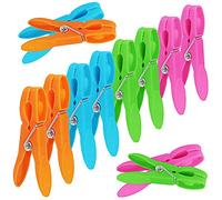 Pinces à Linge,Huoberr 48 Pièces Epingle a Linge en Plastique pour la Corde à Linge,Heavy Duty Pince a Linge avec des Ressorts Durables Antidérapant Pinces à Linge pour Serviette,Vêtements etc