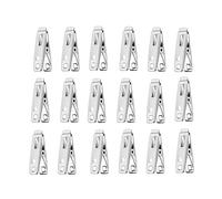 Pinces à Linge INOX,20 pièces Epingle a Linge Durables Coupe-Vent et Antirouille Pinces à Linge en Acier Inoxydable Chevilles en Acier Inoxydable pour Serviettes Chaussettes Underwears et Vêtements