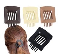 Pinces à linge plates - 4 pièces Clip Bec Opaque | Antidérapant Prise Forte pour et Épais | Minimal Femme, Coiffure Derrière Tête, Frange, Extérieur