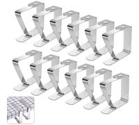 Pinces à nappe en acier inoxydable, 12 pièces, pinces à nappe réglables pour l'extérieur, jardin