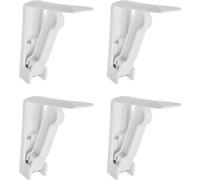 Pinces à nappes blanches - Lot de 4 fixations de table pour le jardin et la gastronomie