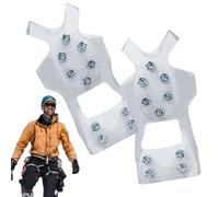 Pinces à neige glacée - Crampons de sécurité d'hiver, crampons de traction avec prise sécurisée, pointes à neige avec protection antidérapante, équipement d'extérieur, aide aux chaussures pour le camp