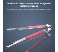 Pinces à nourriture extérieures en acier inoxydable avec poignée en bois 260 mm