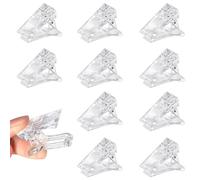 Pinces à Ongles Transparent 10 Pièces Polygel Construction Rapide Clip Ongles Clair Plastique Conseils pour Manucure et Nail Art UV LED Bâtiment