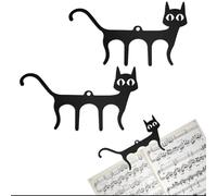 Pinces à partitions, support en forme de chat, clip latéral de partition, clips portables en forme de chat pour jouer du piano et lire des livres