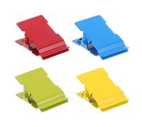 Pinces à Reliure 1,6 Pouces 4 Pièces Colorées Métalliques Grandes | Forte Prise pour Sécurité, Usage Bureau et Maison, Design Vif Multicolore, pour Carnet de Notes et Artisanat