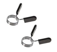 Pinces à ressort pour barres de musculation - HMS - 25 mm - 2 pièces - Acier avec protections en polypropylène - Noir