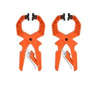 Pinces à ressort pour le travail du bois, paquet de 2 |Conception à cliquet pour un serrage rapide et solide |Protège-têtes plats réglables Pièces à usiner |Construction en fibre