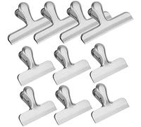 Pinces à Sacs en Acier Inoxydable, Lot de 10 Durable Clips Grips de Fermeture Alimentaire, Papier d'étanchéité Outil pour le Rangement à Cuisine, Bureau, Café Pain Sacs