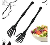 Pinces à Salade en Forme de Main-Squelette 31 cm Halloween Antidérapant | Serviteurs À Salade En Forme De Bras Squelettique Pour Fête Cuisine Repas Maison Bar Buffet Café