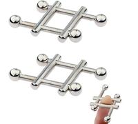 Pinces à Seins en Acier Inoxydable - Nippelklemmen Ajustables pour Couples, Accessoire Fetish, Stimulateur de Seins pour Préliminaires Sensuels et Jeux de Rôle