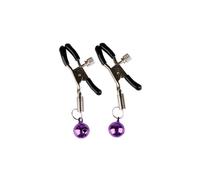 Pinces à seins grelot violet