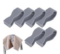 Pinces à serviettes de cuisine - Clip porte-serviettes Pack de 6 pinces à serviettes Gris | Fonctionnel, antidérapant, pour poignée de four, cuisine, salle de bain, polyvalent et organisation.