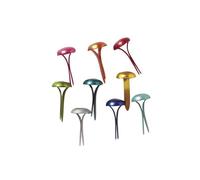 Rayher 8916149 Attaches parisiennes, métal, multicolore, effet satiné, lot de 100 pces., têtes rondes 4mmX9mm, bureau, scrapbooking, loisirs créatifs, cartes, enveloppes