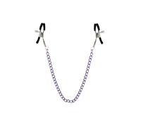 Pinces à Tétons avec Chaîne en Métal Violette