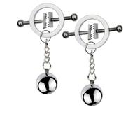 Pinces À Tétons En Acier Inoxydable Avec Boules De Poids Ensemble Sexy Extenseur Clitoris Lèvres Pince Seins SM Stimulateur Jouet Sexuel Érotique Pour Femmes(E)