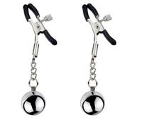 Pinces À Tétons En Acier Inoxydable Avec Boules De Poids Ensemble Sexy Extenseur Clitoris Lèvres Pince Seins SM Stimulateur Jouet Sexuel Érotique Pour Femmes(A)