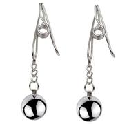 Pinces À Tétons En Acier Inoxydable Avec Boules De Poids Ensemble Sexy Extenseur Clitoris Lèvres Pince Seins SM Stimulateur Jouet Sexuel Érotique Pour Femmes(B)