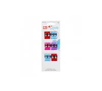 Prym Love Fabric Clips 2.6 cm, Light Blue/Red/Purple/Pink, 18 x 6.7 x 1.2 cm