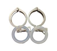 Pinces à trois viroles en acier inoxydable, 1 4 pouces, SS 304, adaptées la bride de tuyau avec joint Silicone(2PCS,64mm 2in)