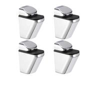 Pinces à Verre 4 Pcs Glass Shelf Bracket, Clamp Solid Zinc Alloy Adjustable Wall Mount for 3-20mm Wood or Shelves(Silver)