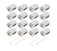 Pinces à verre en acier inoxydable 8/16, 304 pièces, for rampe d'escalier, 6-12mm, Clip poli, demi-cercle plat pour Fenêtre Balustrade Escalier Salle de Bains(16Pcs 6-8mm)