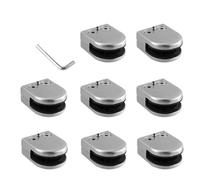 Pinces à verre multi-tailles, 8 pièces, support réglable en acier inoxydable, arrière for main courante