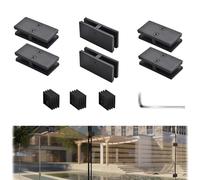 Pinces à verre réglables, pince, de balustrade en for une épaisseur 15 mm, support clip garde-corps double face acier inoxydable 304 for piscine, clôture extérieure, balcon, escalier(Six)