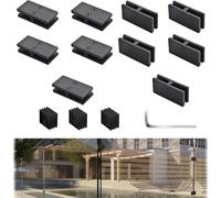 Pinces à verre réglables, pince, de balustrade en for une épaisseur 15 mm, support clip garde-corps double face acier inoxydable 304 for piscine, clôture extérieure, balcon, escalier(Ten)