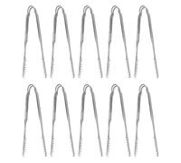 Pinces Alimentaires en Acier Inoxydable, 10 Pièces, 19,4 cm, Prise Solide et Facile à Nettoyer - Polyvalentes pour Cuisine, Grillades, Barbecue, et Fêtes (22,8 cm)