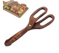 Pinces alimentaires en bois - Finition lisse fabriquée à la main, poignée robuste et douce, rangement compact et facile, accessoire de cuisine intemporel | Toast Snackt pâtisseries desserts grill