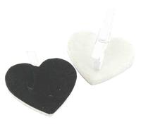 Pinces Ardoise Coeur Blanc 2,8 X 2,5 Cm 12 Pièces