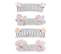 Pinces Cheveux, 4PCS Invisible Frange Pince Peigne Latéral, Extensible Épingle Cheveux Peignes Barrettes Pour Filles, Cute Pinces Cheveuxs Franges En-fants Peignes Latéraux Coiffure Accessoires