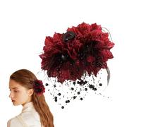 Pinces Cheveux Crochet pour Femmes Barrettes en chiffon avec perles, glands