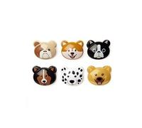 Kikkerland Pinces pour sachet Chien – 6 unités, 13 gallons, multicolore, résistant et recyclable
