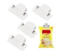 Pinces Chip - 4 Pièces Pince à Design Rainuré de Scellement et Rangement | Fermeture Hermétique Large Pour Sachets Alimentaires | Pour Cuisine Frigo Et Conservation Des Aliments