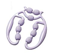 Pinces circulaires jambes, rouleau circulaire 9 roues, rouleau anneau multifonctionnel portatif, rouleau massage manuel pour relaxation musculaire jambes, cou, des mains et des bras(Purple)