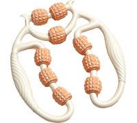 Pinces circulaires pour jambes 360 degrés 9 roues Masseurs à rouleaux musculaires pour le cou Bras manuel Détendez-vous Vital Orange