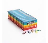 Pinces colorées Leonecolor N°4 - mm. 32 - Queue de 10 boîtes de 50 pièces. - Fabriqué en Italie.